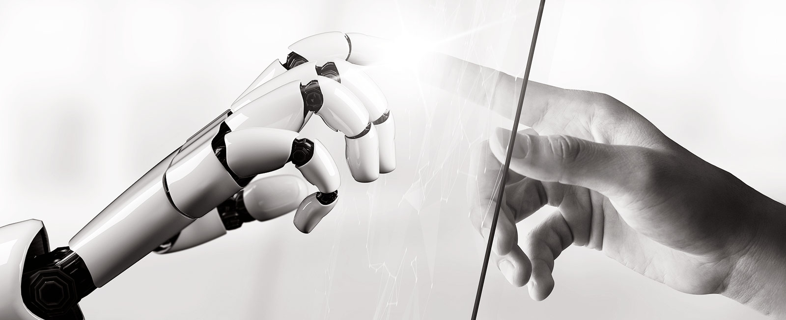 Digital Account Opening - Robot Human Handshake