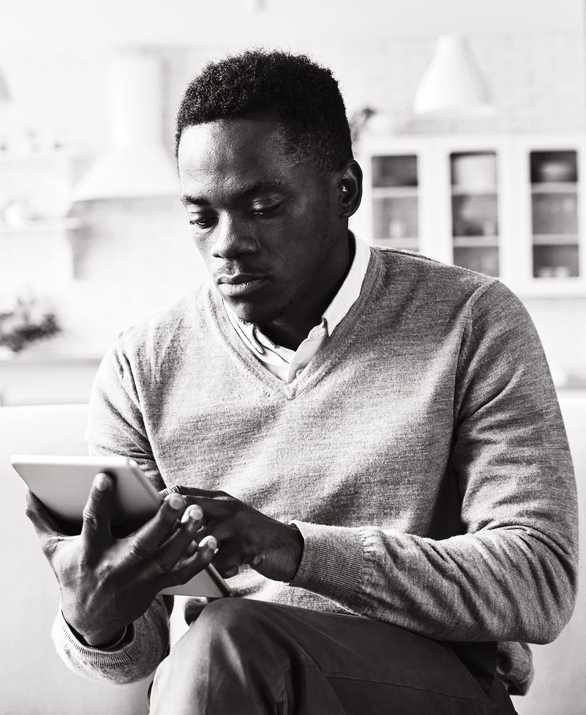 Open banking tablet user